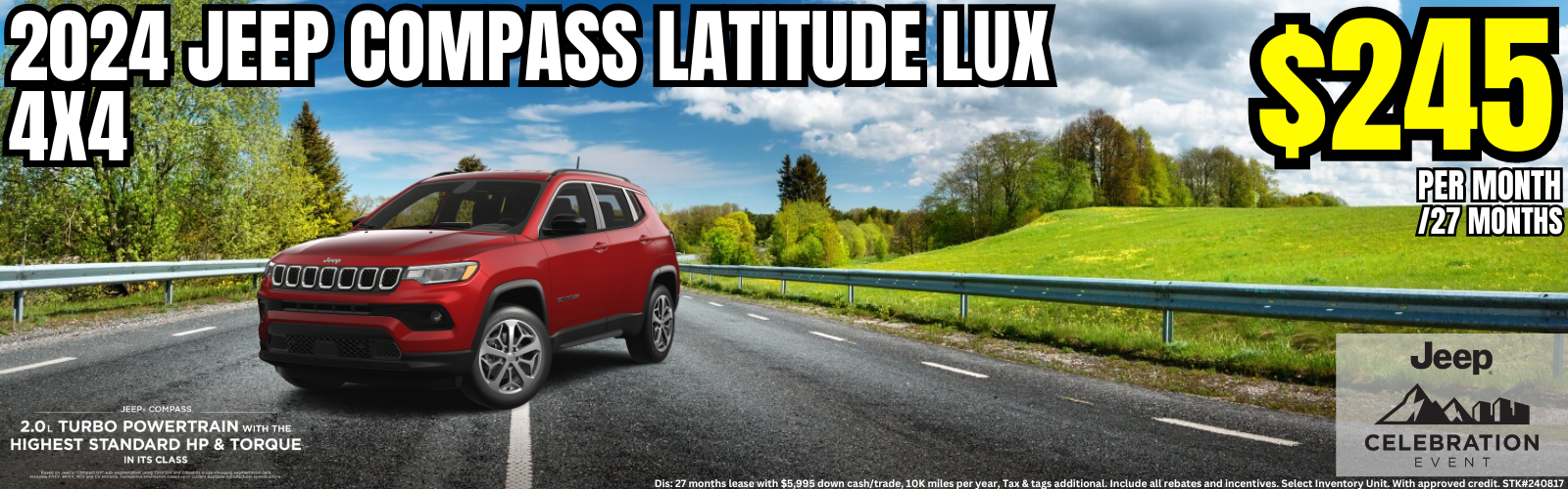 Jeep Compass Latitude Lux - Lease Special